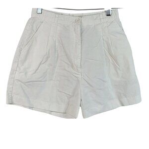 Young Collector Vintage Shorts White Size 12 Unlined Pockets Button Zipper Pleat